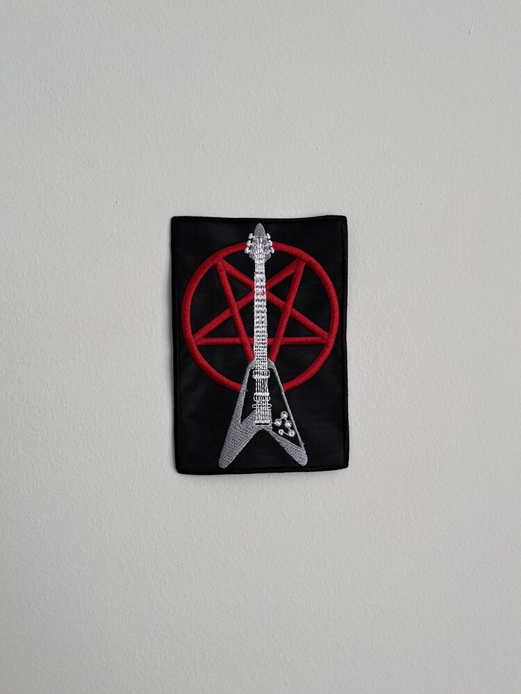 Gitarlı Pentagram Patch