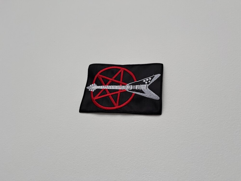 Gitarlı Pentagram Patch
