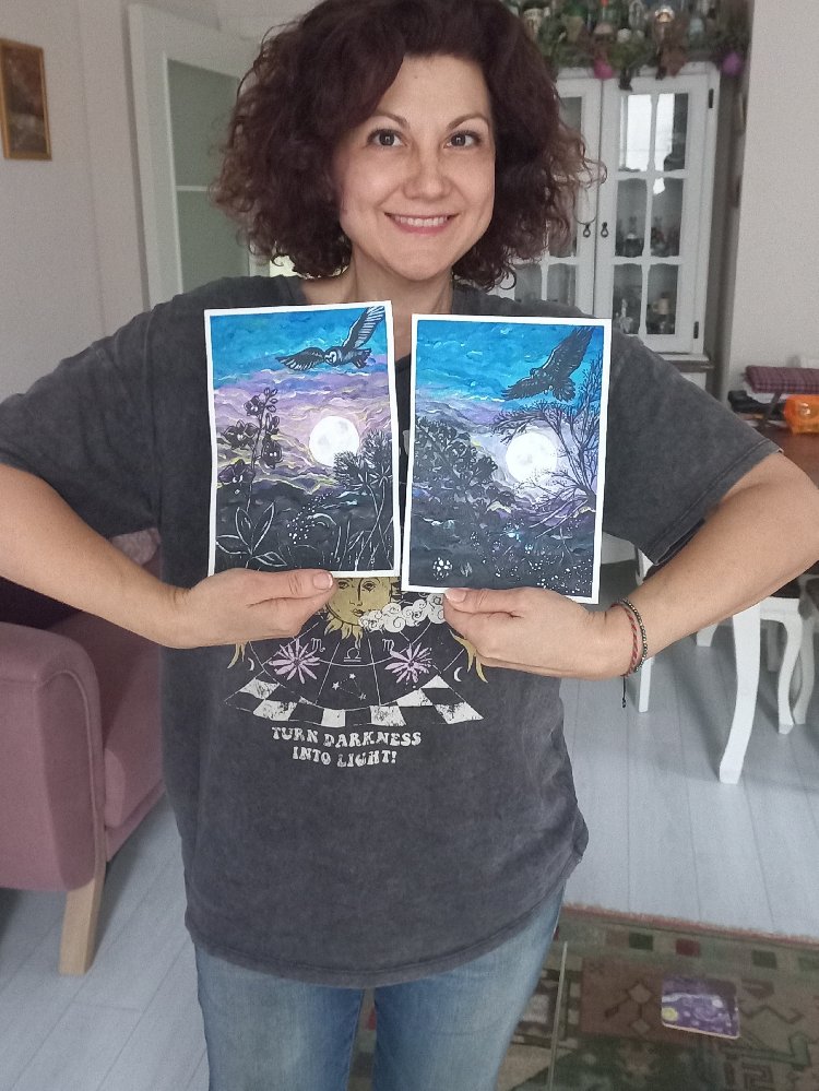 Kartal Temalı Dolunay Manzarası
