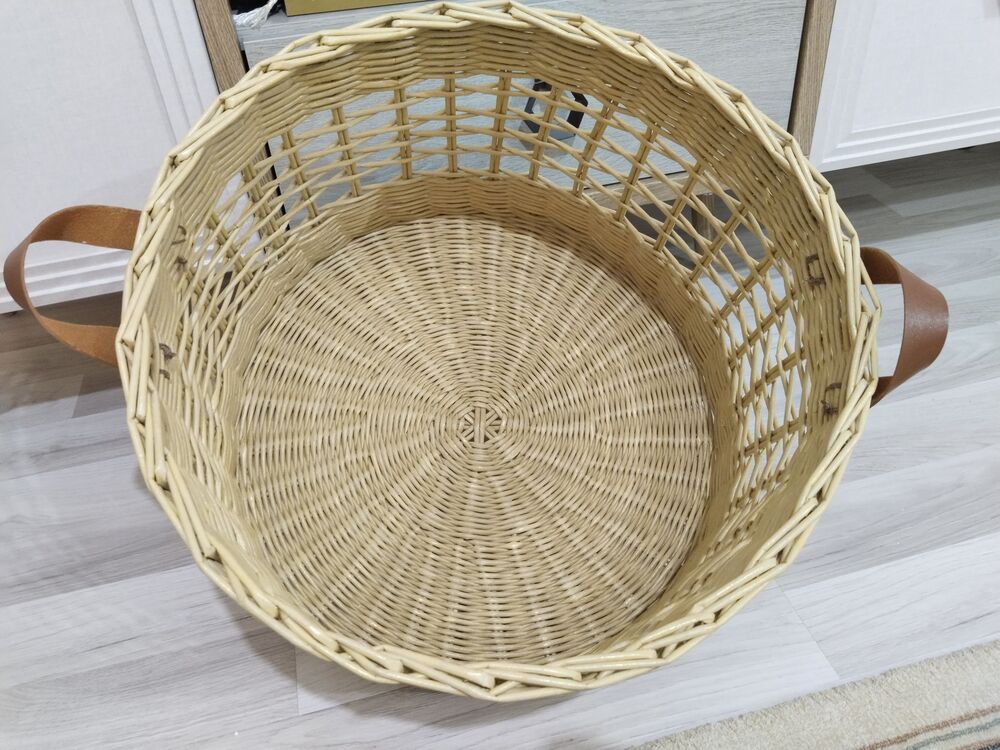 DERİ KULPLU 30X30 cm SEPET
