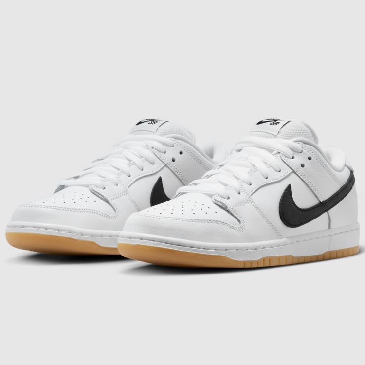 Nike SB Outfits Its Latest Dunk Low “White/Black” With Gum Bottoms