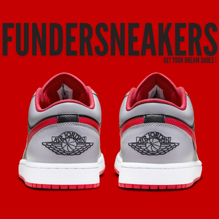 Nike Air Jordan 1 Low Channels A Familiar Look In “Cement Grey/Fire Red”
