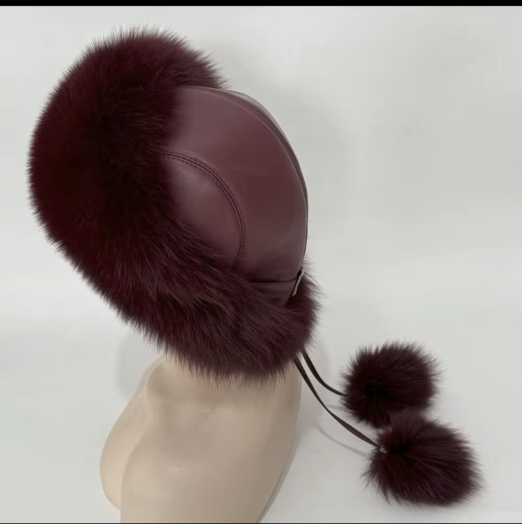 Ushanka hat /burgundy 