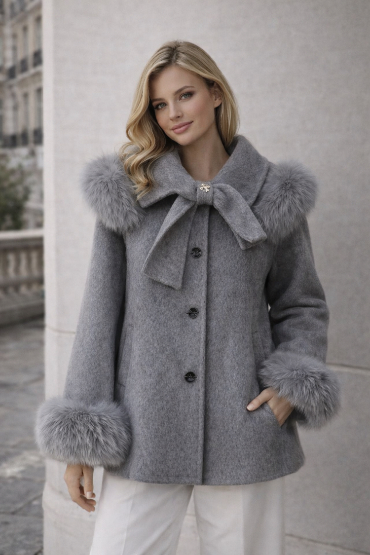 Royal Gray Fur Coat