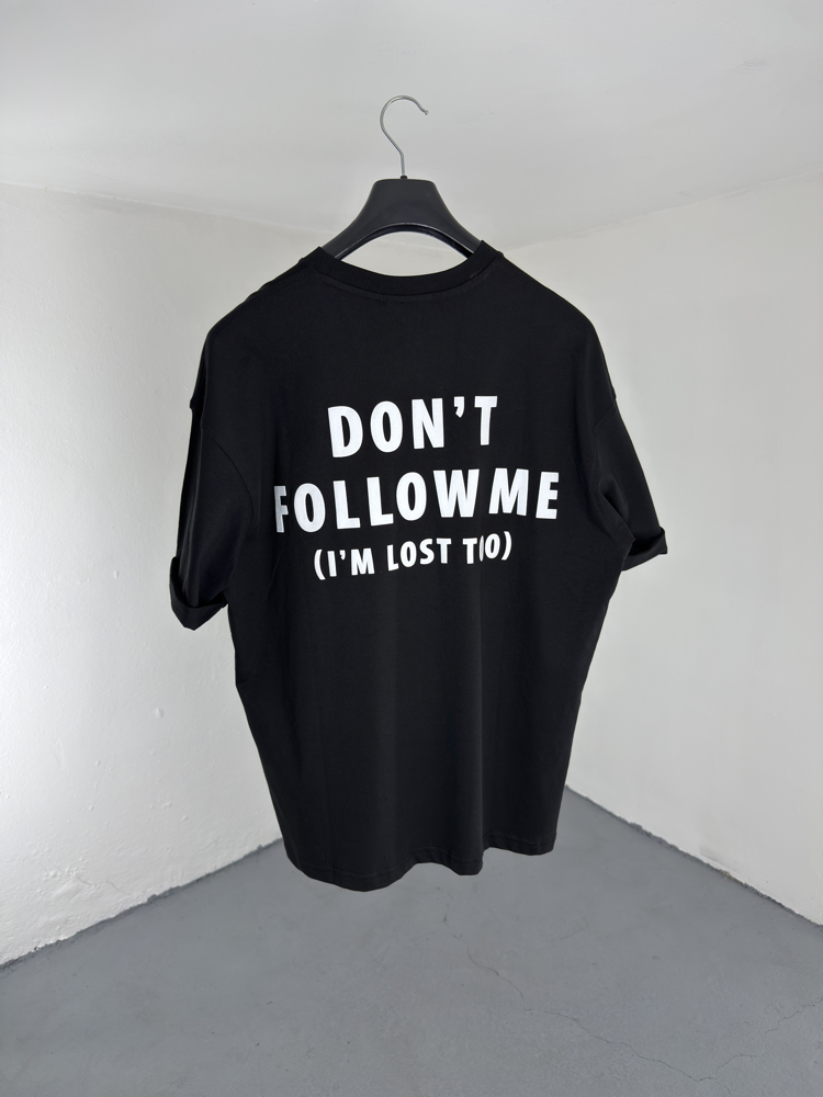 I'm Lost Tee siyah