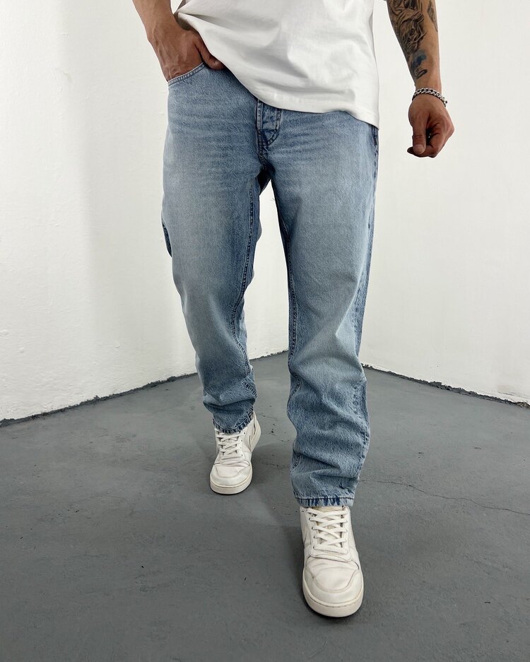 Boyfriend Jean buz mavi