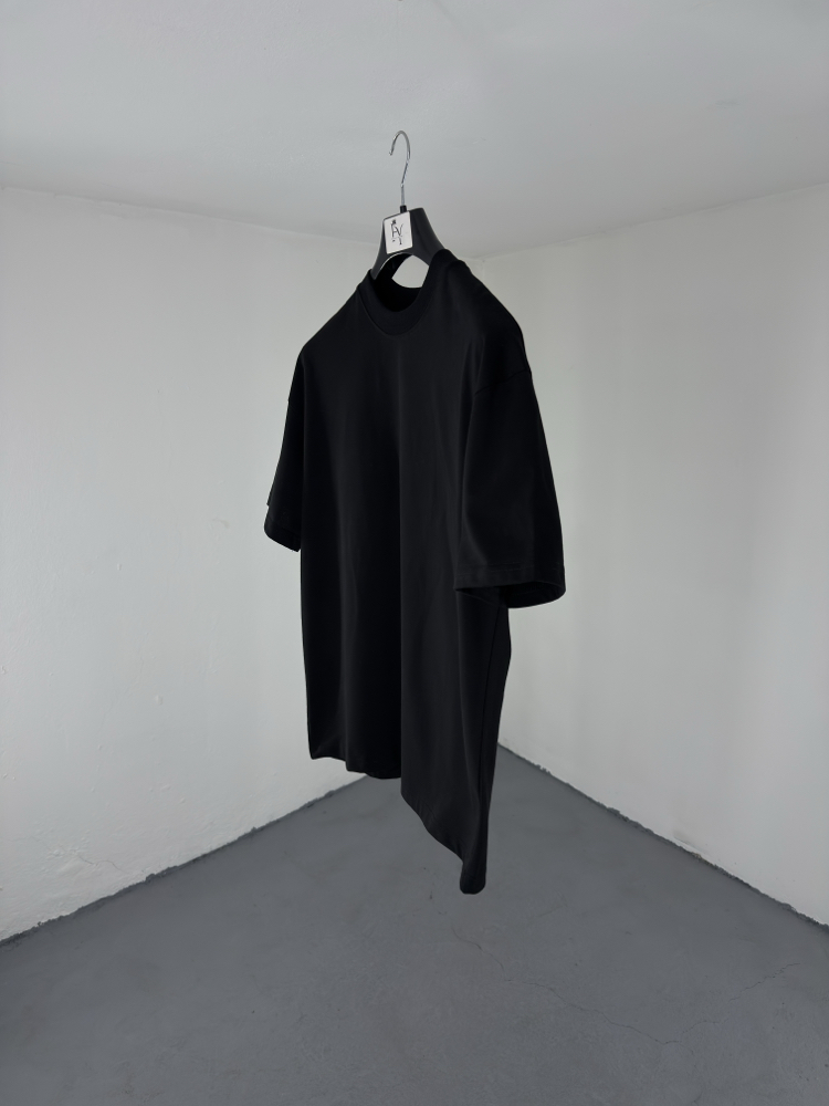 Over Size Basic Siyah T-Shirt