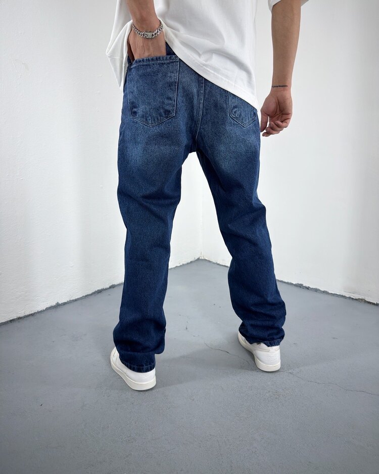 Laser Edge Blue Baggy JEAN