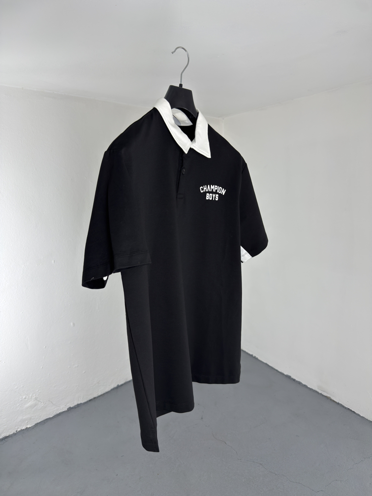 Çift Renk Polo Yaka 