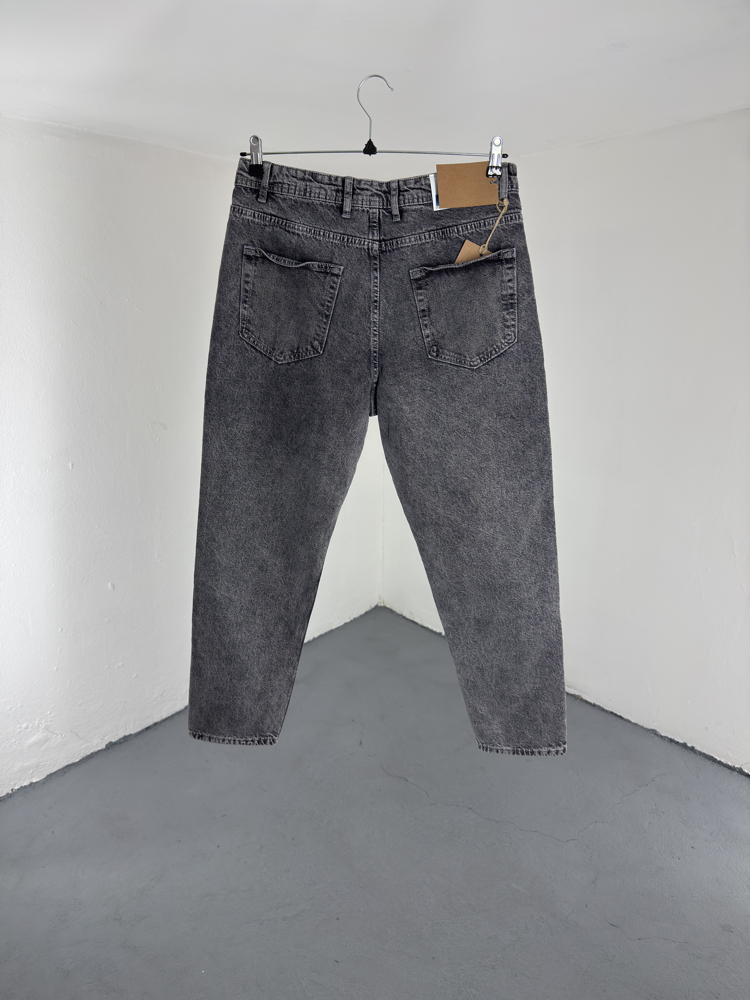 Boyfriend Yıkamalı Gri Jean