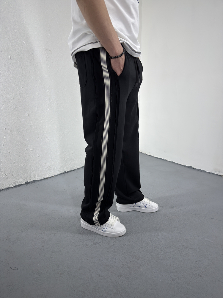 Strip Parallel Baggy Eşofman Siyah
