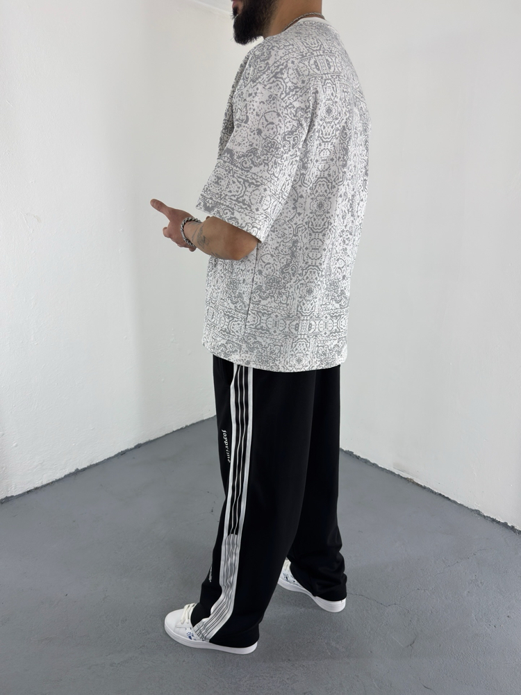 Ethnic Pattern T-Shirt beyaz