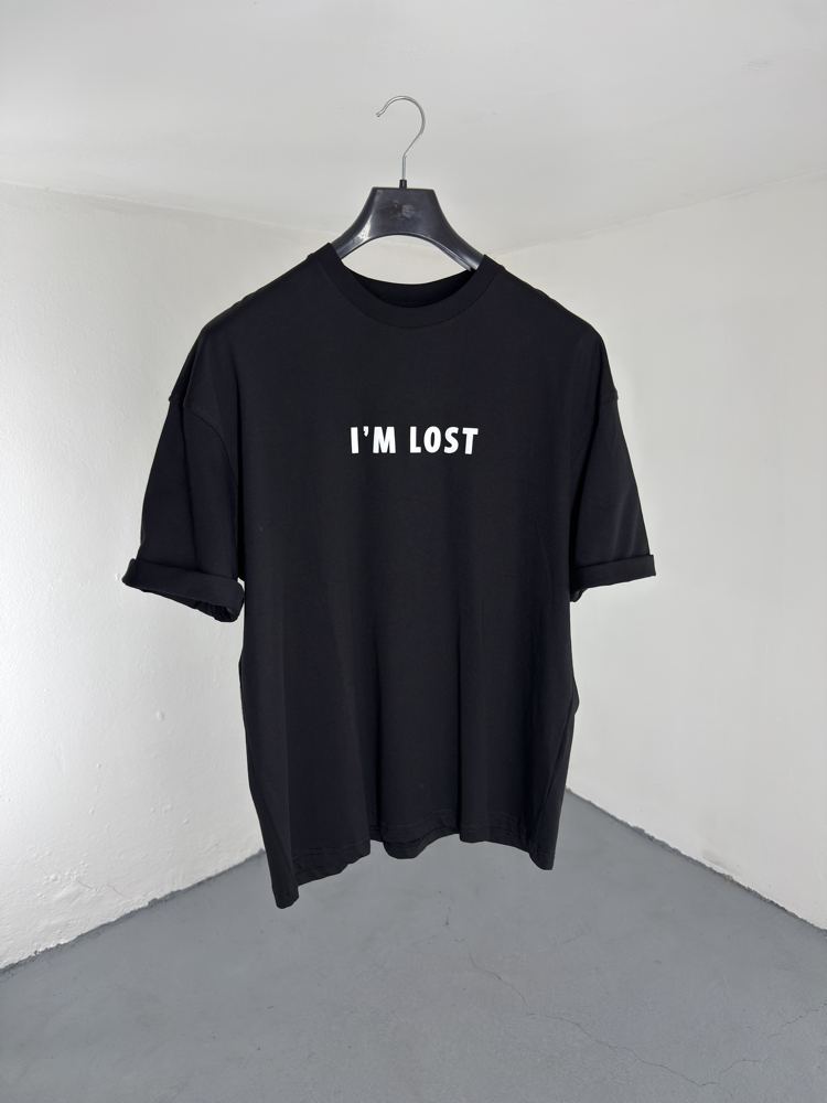I'm Lost Tee siyah