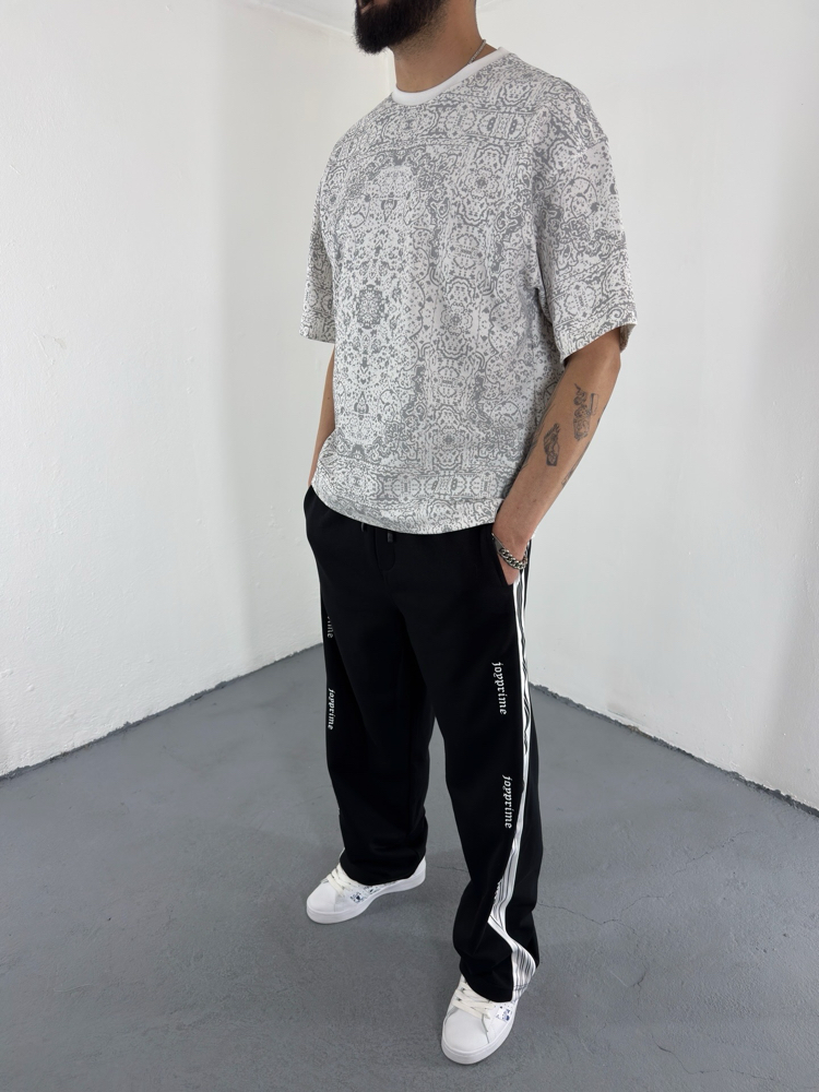 Ethnic Pattern T-Shirt beyaz