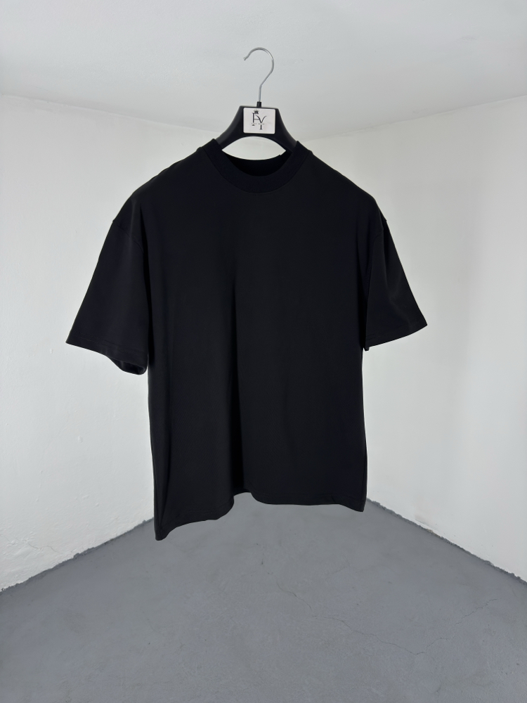 Over Size Basic Siyah T-Shirt