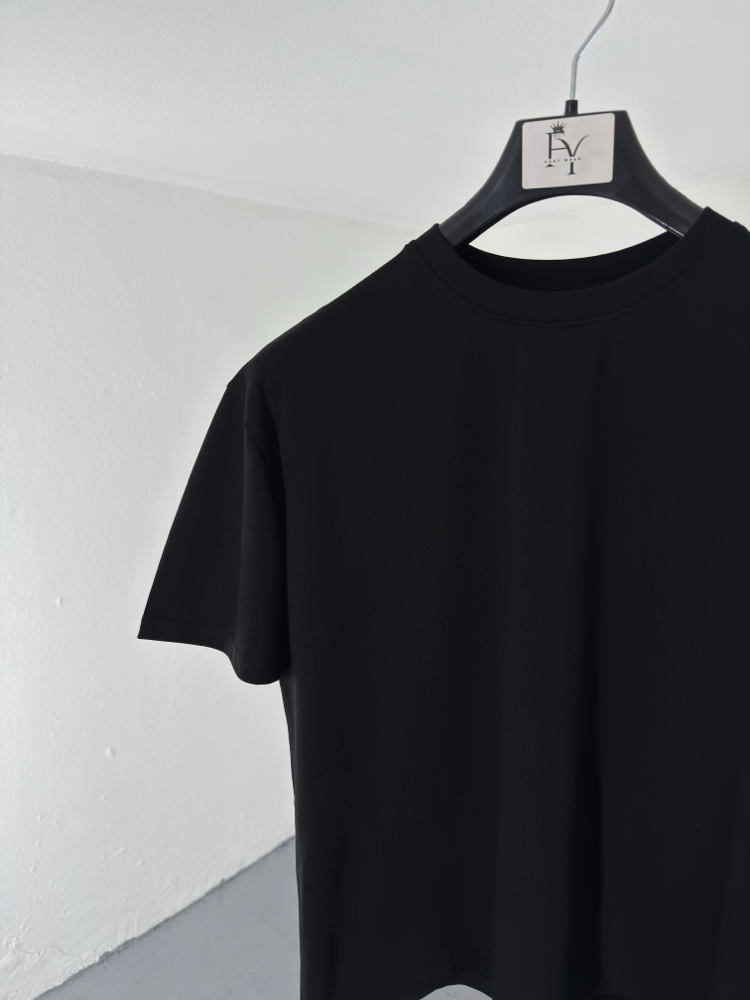 Boxy Fit Basic Tshirt siyah