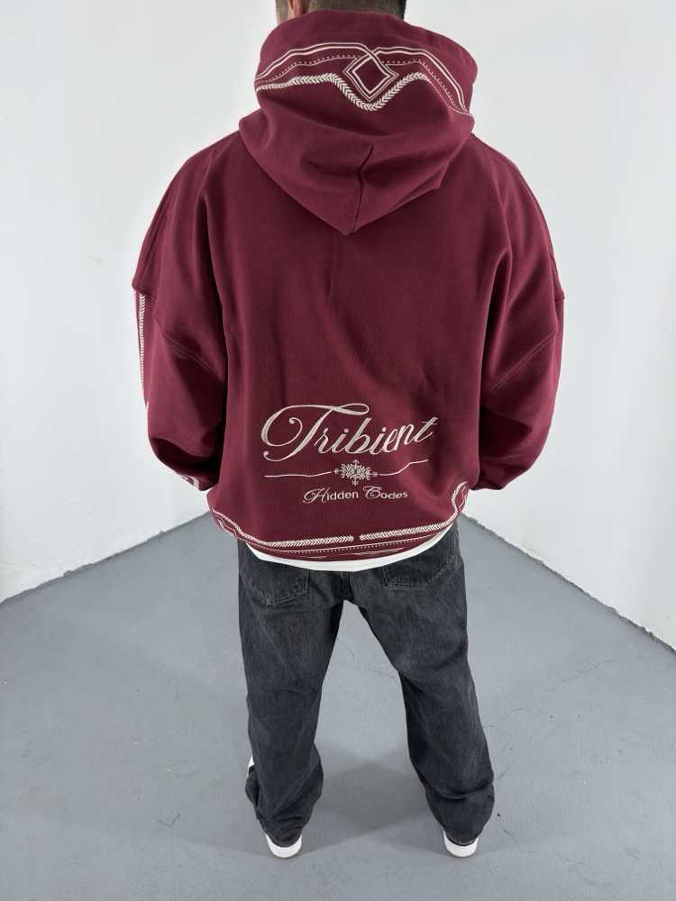 Ethno Red Over Size SweatShirt 