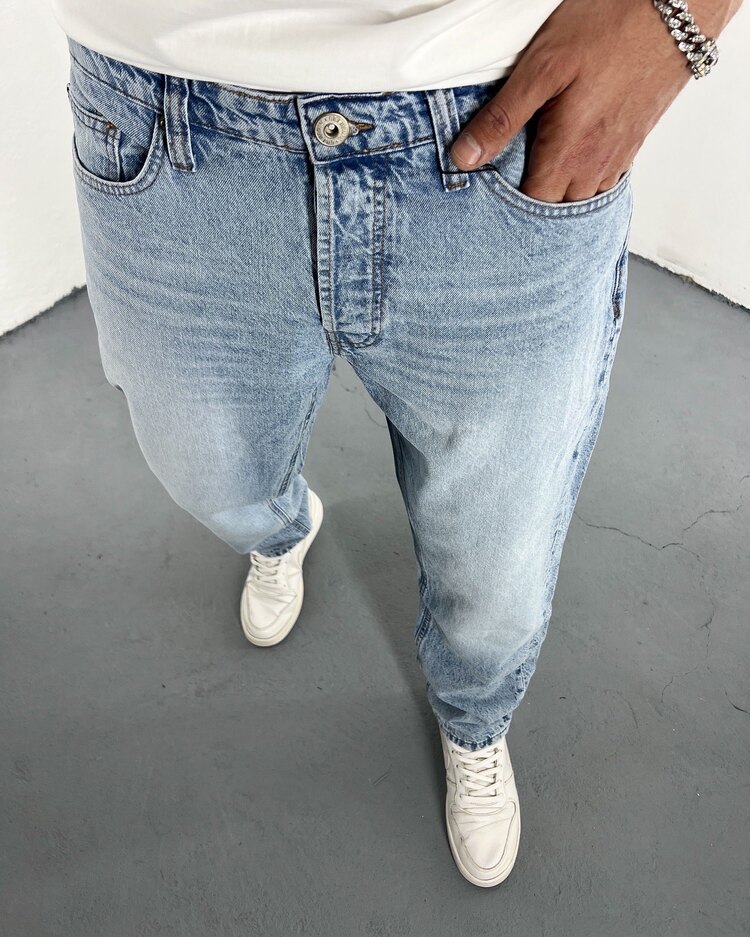 Boyfriend Jean buz mavi