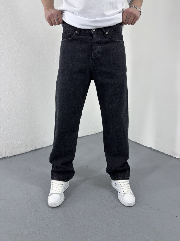 Laser Effect Baggy Denim 