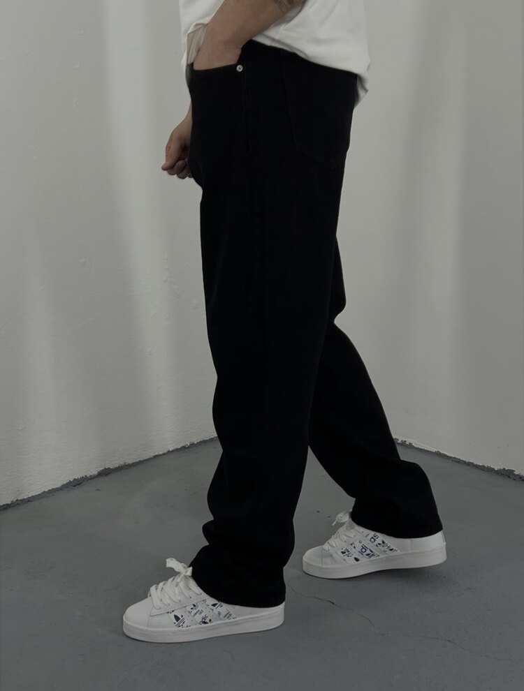 Dark Black Baggy Jean