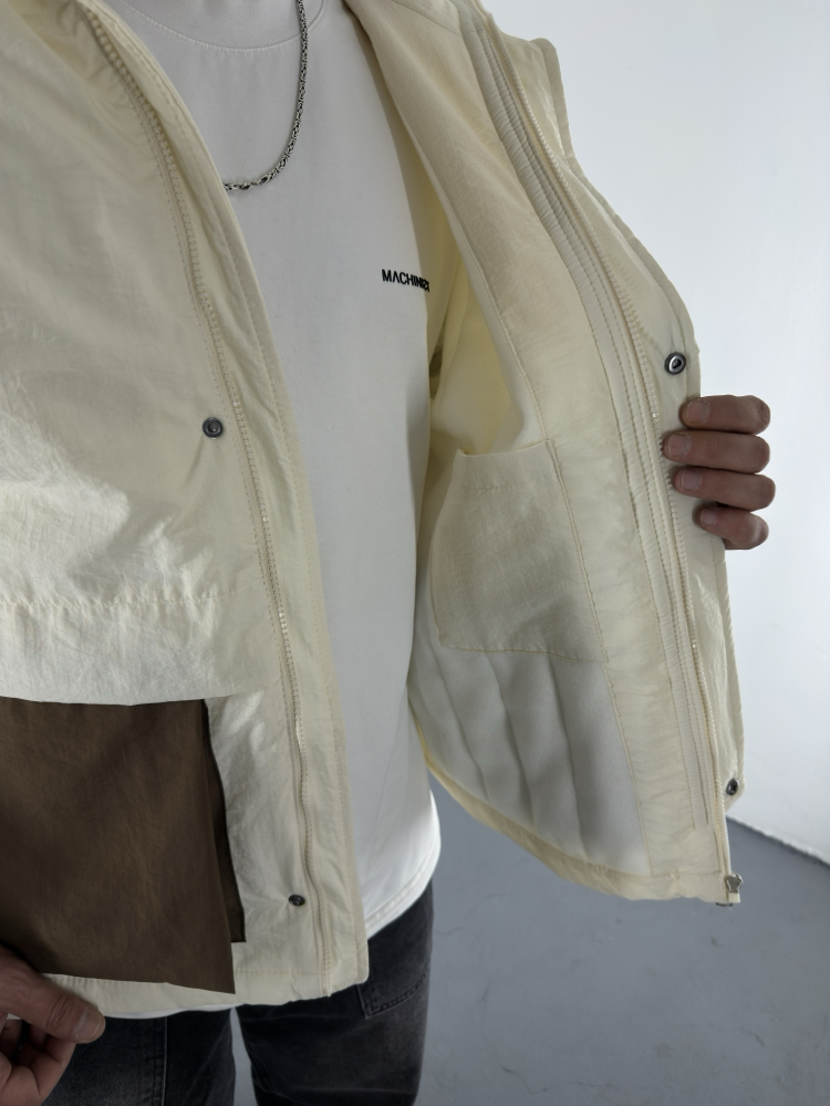 UNSUITABLE OverSize Mont Ekru&Kahverengi