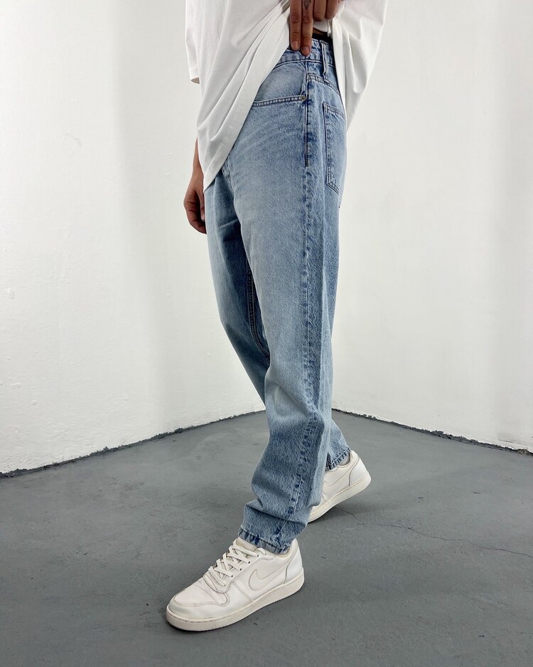 Boyfriend Jean buz mavi