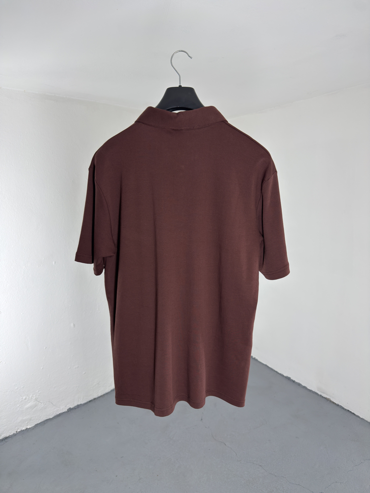 Kahverengi Polo Yaka