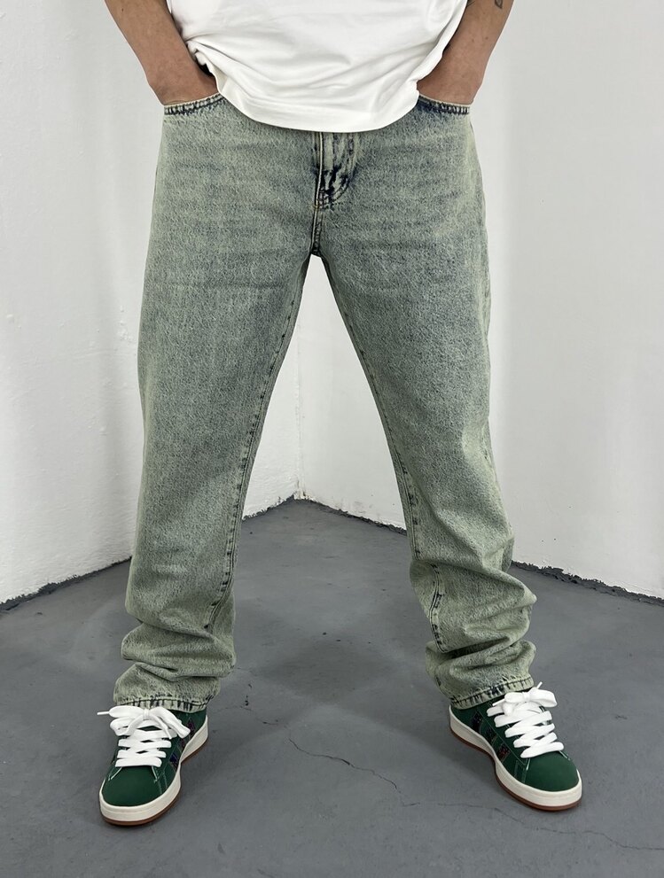 Washed Green Baggy Jean