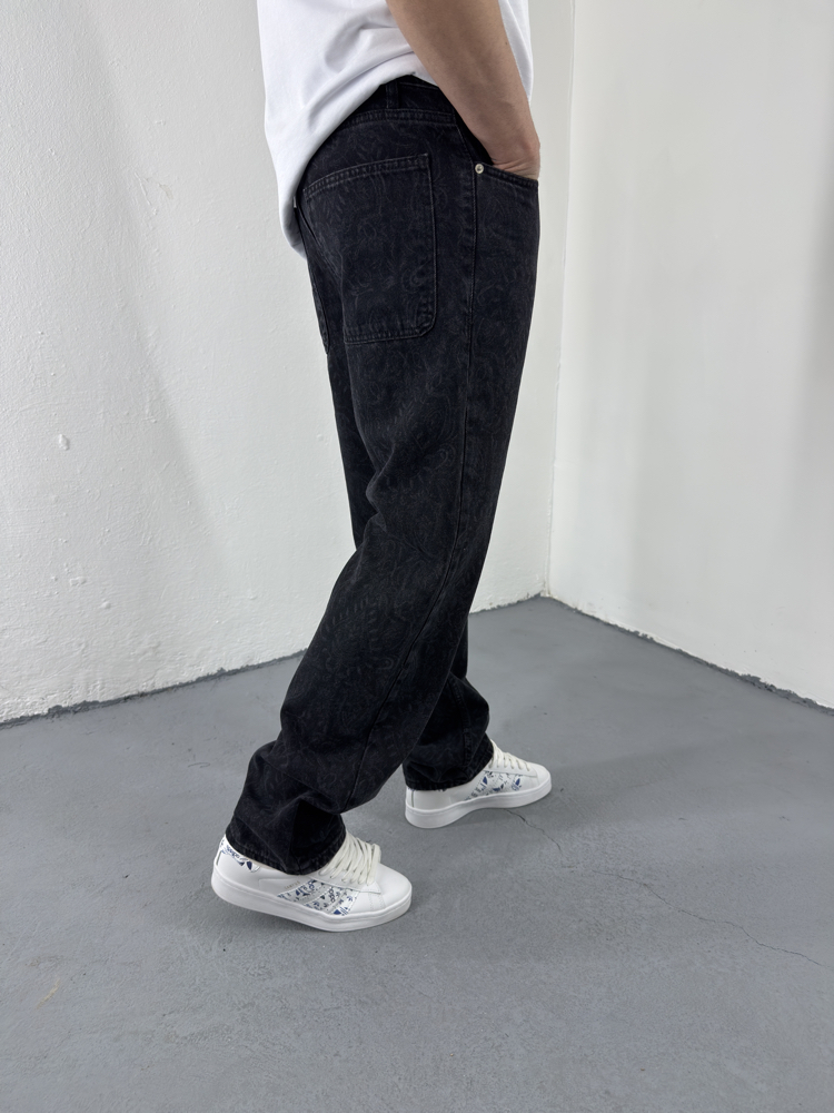 Laser Effect Baggy Denim 