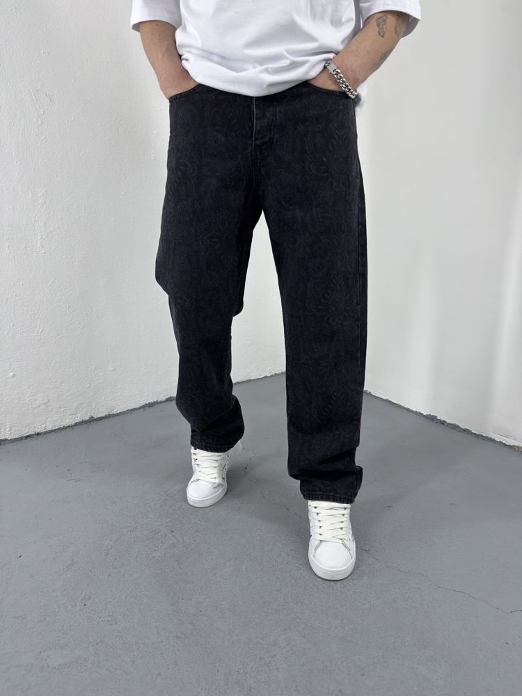 Laser Effect Baggy Denim 