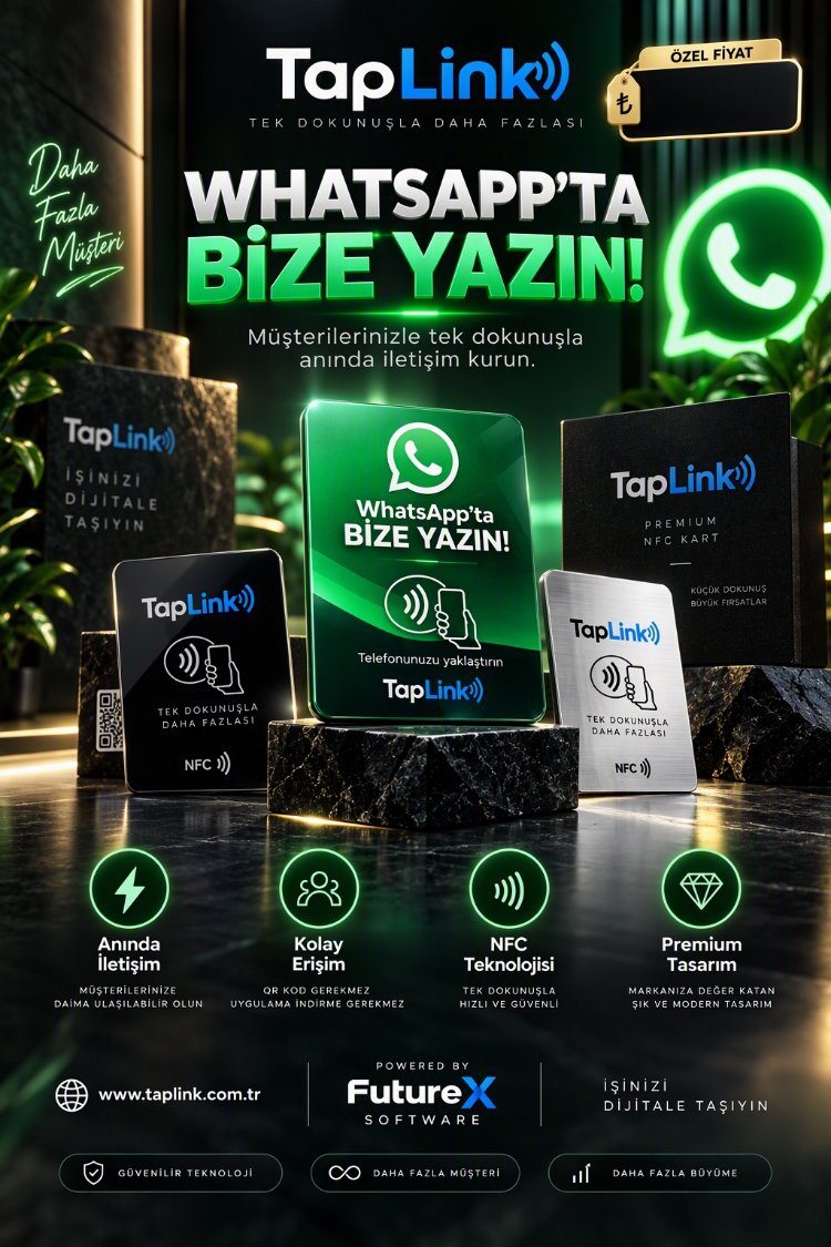 TapLink WhatsApp Kartı. Tıkla Yaz Özelliği