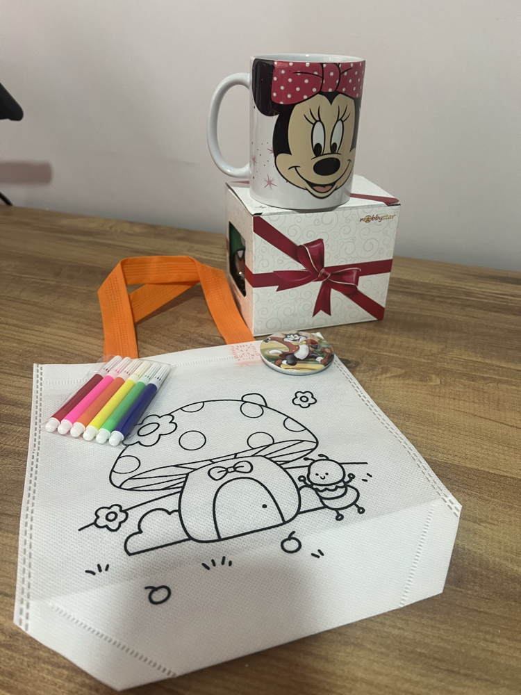 Mini mause kupa ve boyama çantası