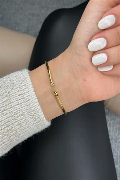 Sitrin Doğal Taş Metal Bileklik