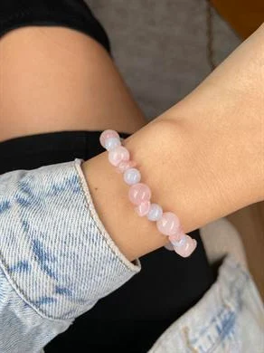 Pembe Kuvars Bileklik