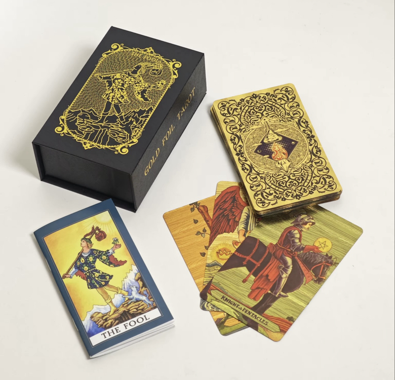 Gold foil çerçevesiz klasik tarot 