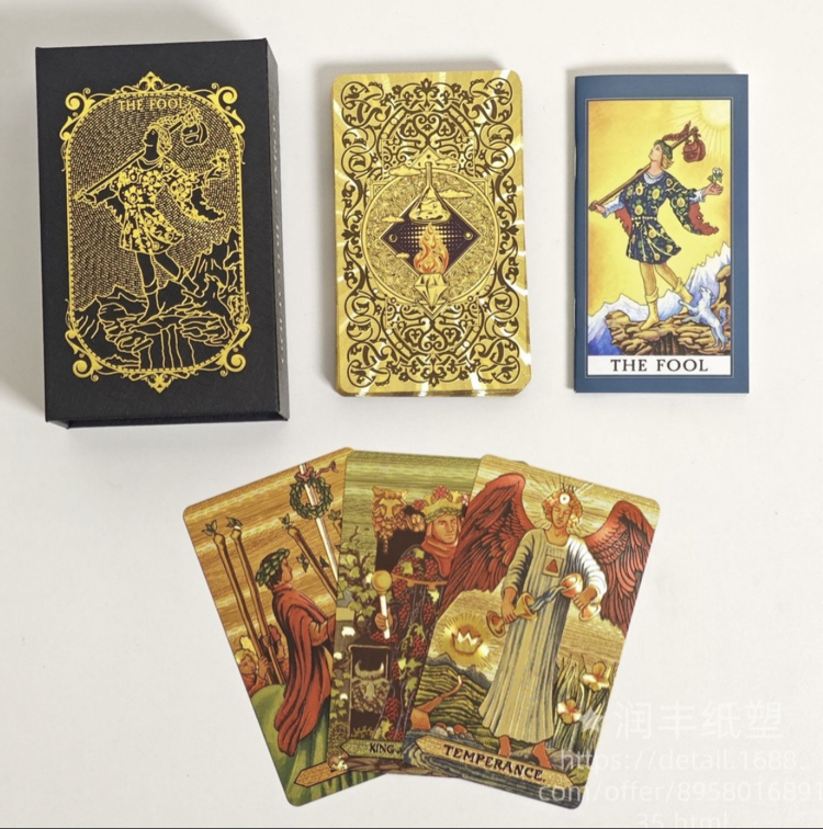 Gold foil çerçevesiz klasik tarot 