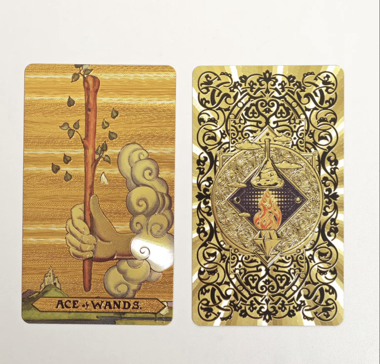 Gold foil çerçevesiz klasik tarot 
