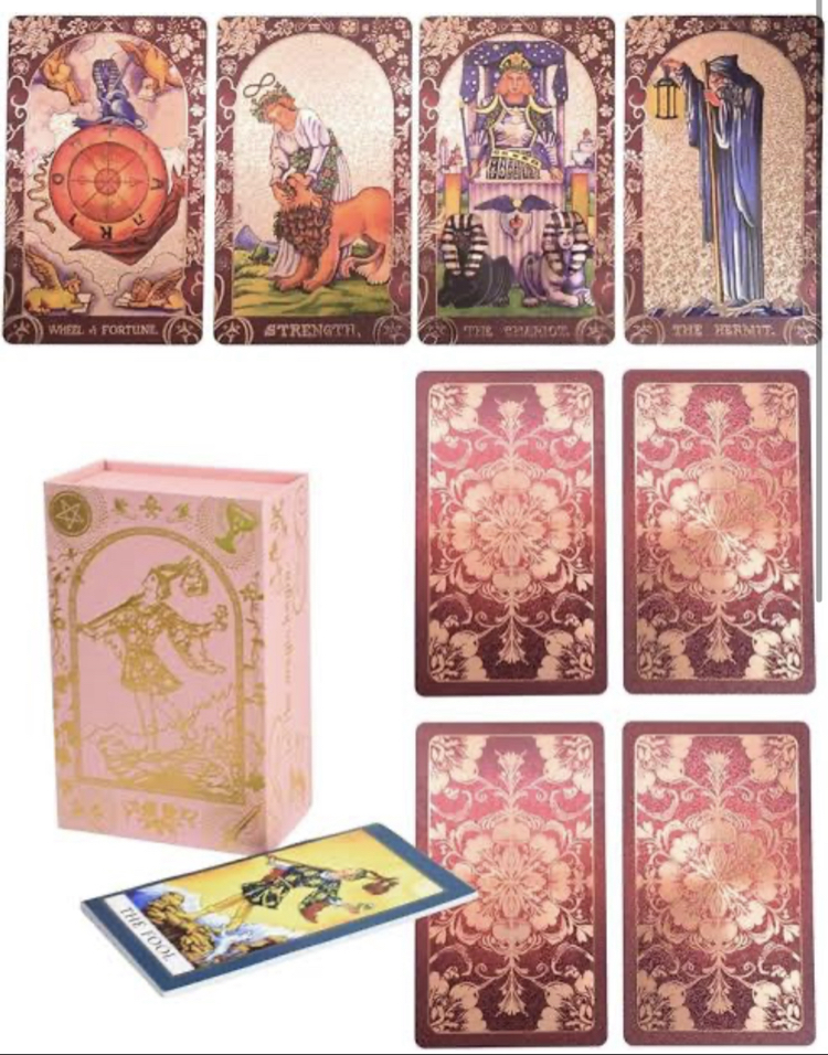 Gold Foil Tarot Gül Serisi 