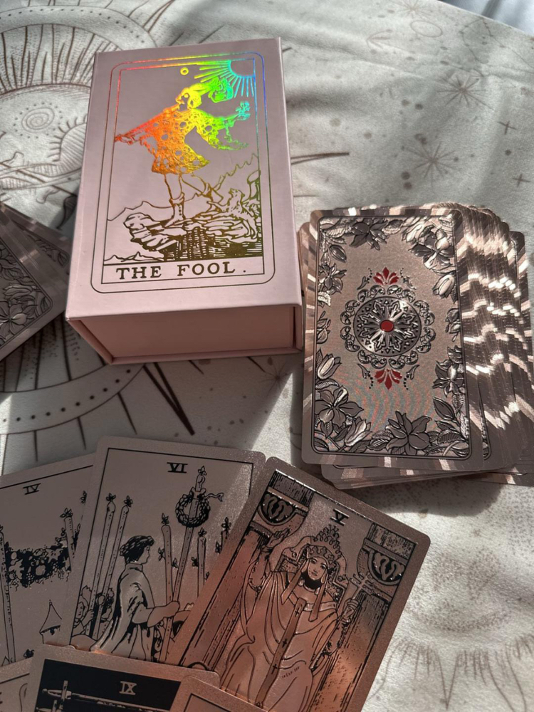 Gold Foil pembe yaldızlı tarot
