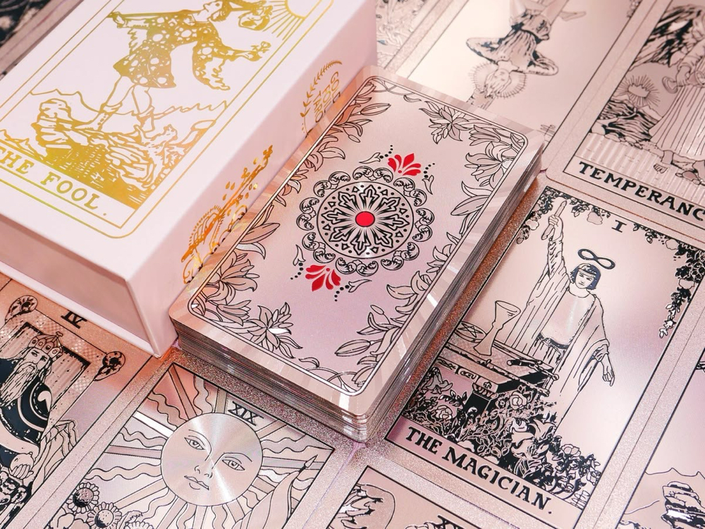Gold Foil pembe yaldızlı tarot