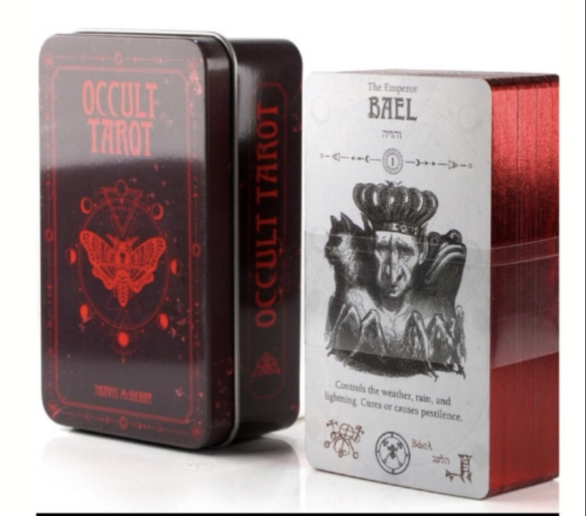 Occult tarot (metal kutulu)
