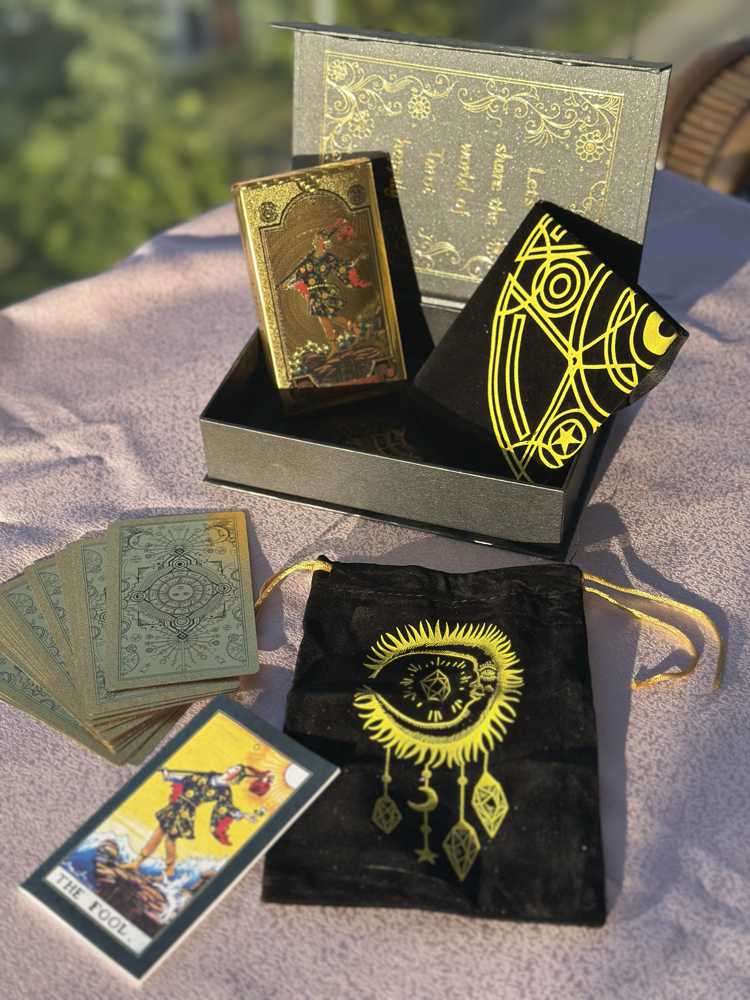 Gold foil tarot seti