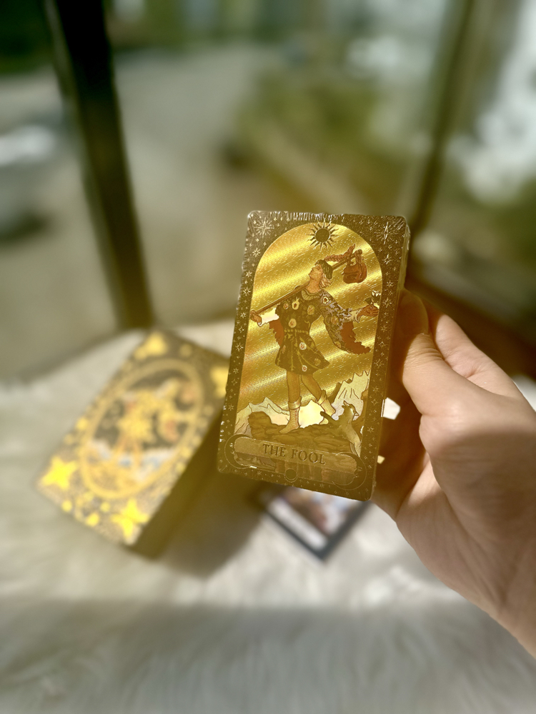 Gold foil siyah-gold tarot