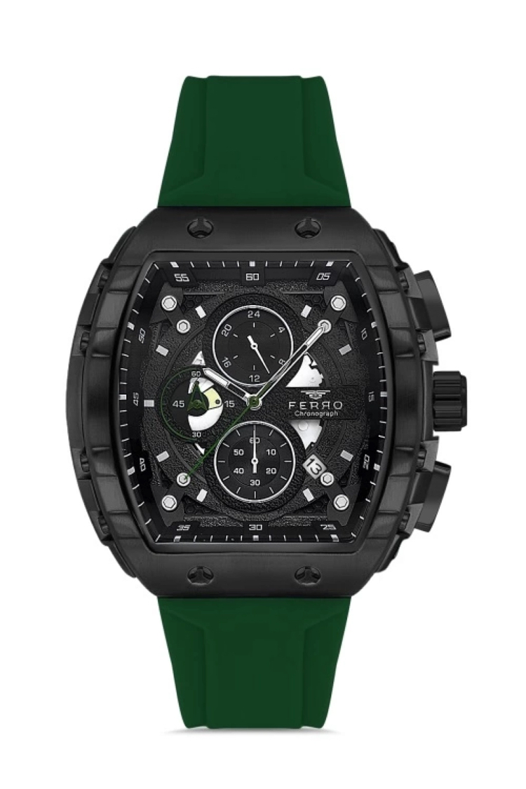 Ferro Yeşil Silikon Kordon Erkek Kol Saati FM31346D-ZF2