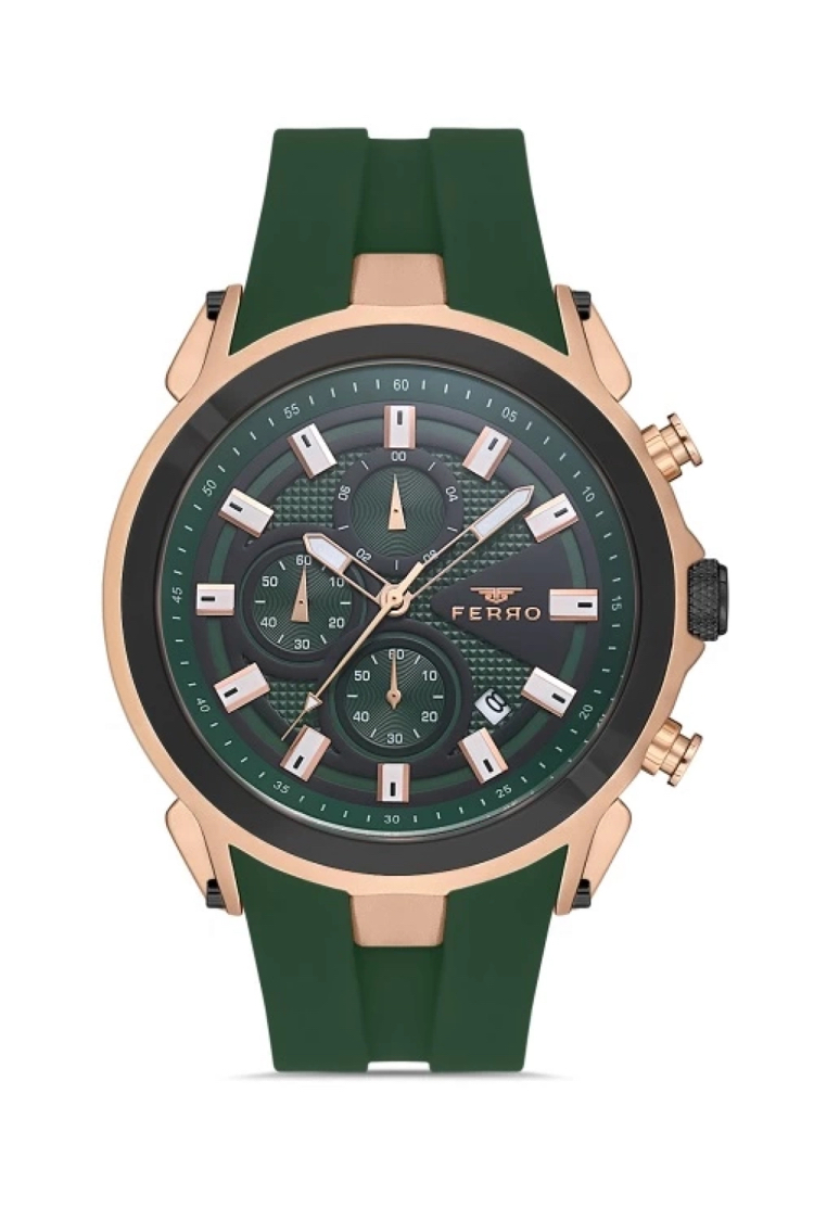 Ferro Yeşil Silikon Kordon Erkek Kol Saati FM31402D-R10