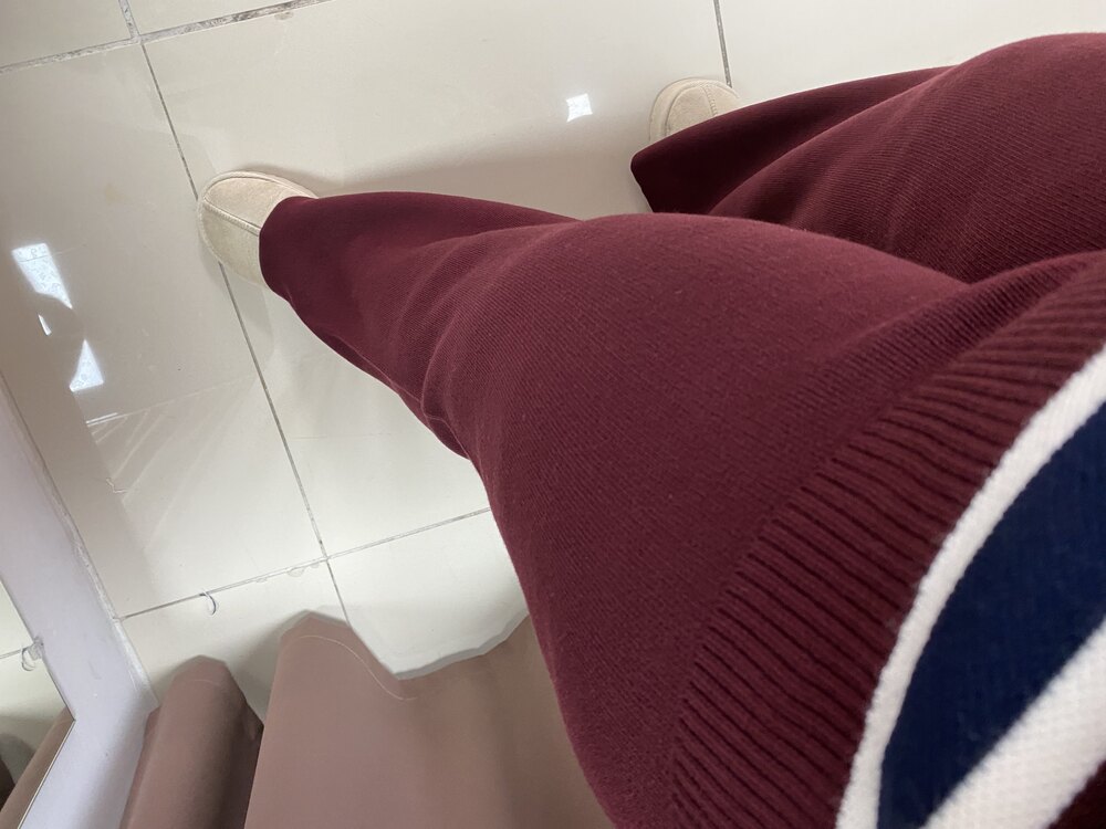 Bordo triko pantolon