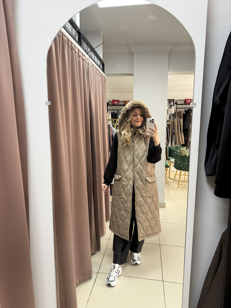 İnce kapitone yelek