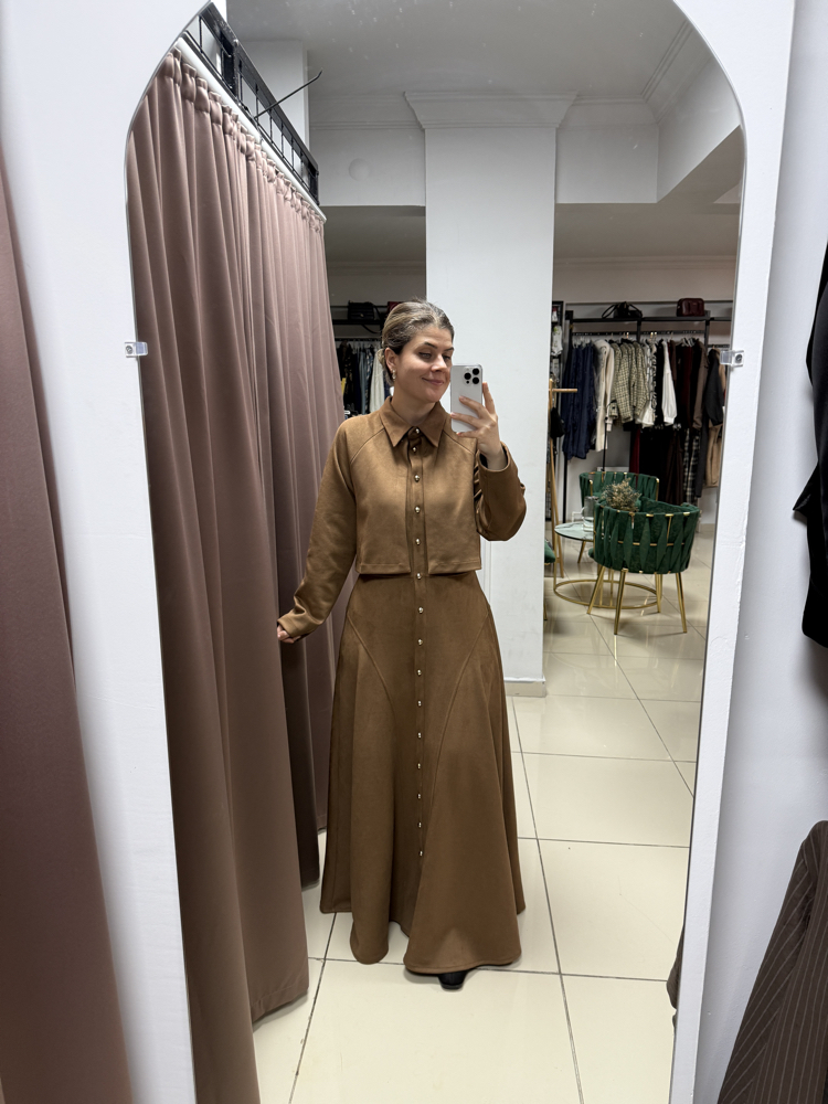 Nubuk elbise
