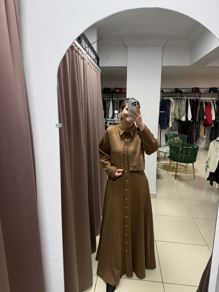 Nubuk elbise