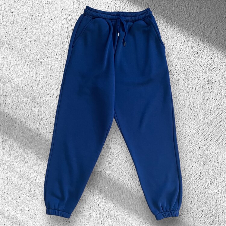 Lacivert Basic 3 İplik Şardonlu Eşofman Altı – Unisex & %100 Pamuk